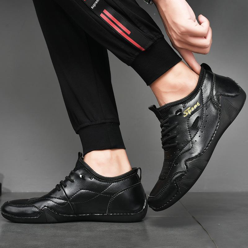 New Men's Octopus Tide Shoes Foreign Trade Soft Sole Casual Shoes Business Breathable Retro Doudou Men's Shoes