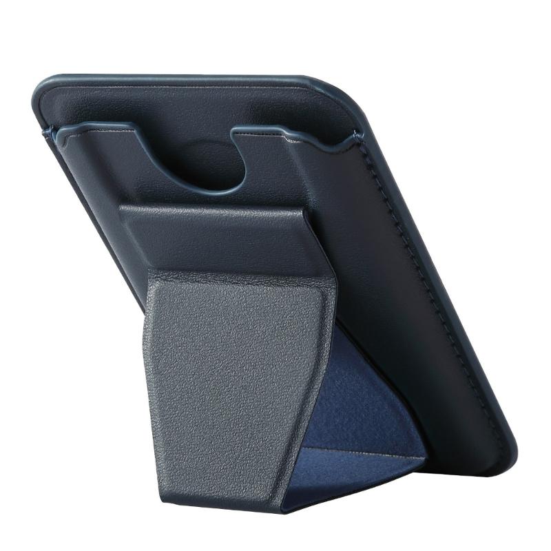 Faltbarer Handy-Ständer mit integrierter Kartenaufbewahrung Starke magnetische Geldbörsen-Rückseite Kartenhalter Universelle Handy-Halterung