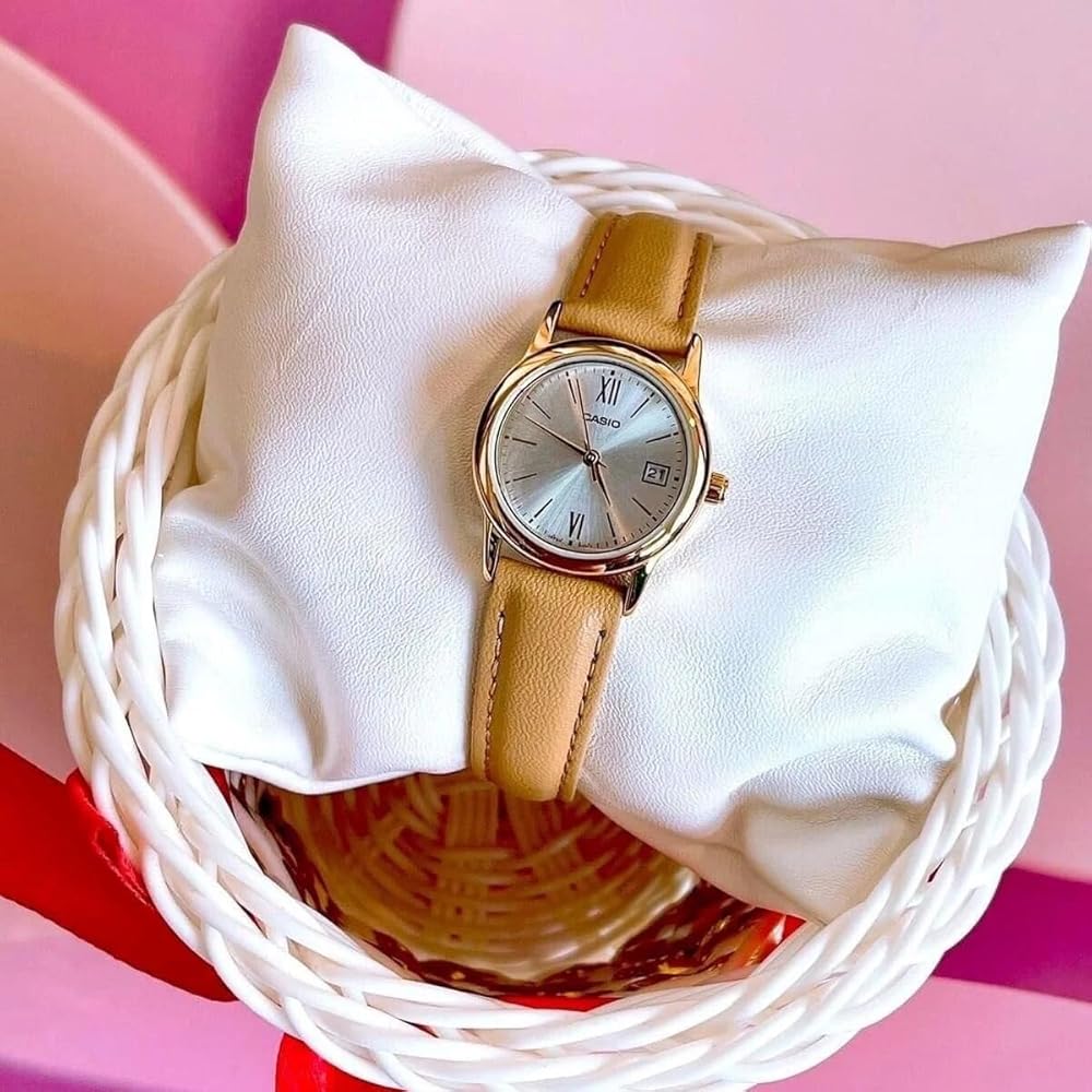 Casio LTP-V002 Women's Analog Watch Brown/Silver Standard Quartz Movement