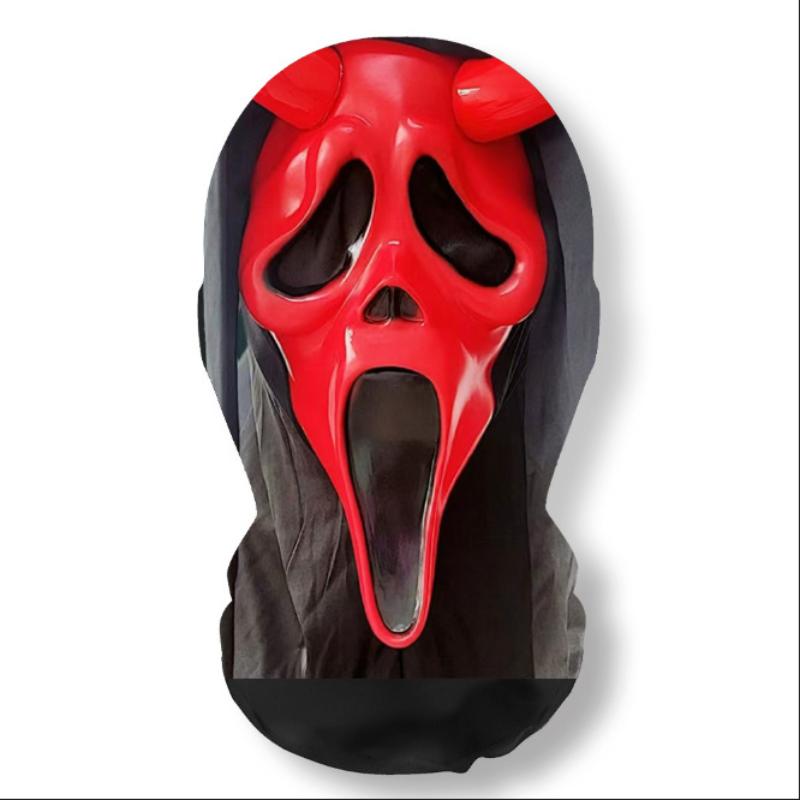 Máscara 3D de Cara de Fantasma de Halloween Pasamontañas de Malla Elástica de Cara Completa Transpirable Cubrecabezas de Zombi Accesorios de Cosplay de Halloween para Fiesta de Terror