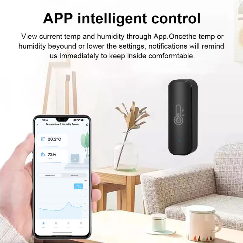 Tuya WiFi Temperature Humidity Sensor Smart Life Remote Monitor For Smart Home Work with Alexa Google Assistant