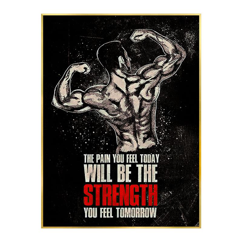 Modernes Muscle Bodybuilding Fitness Poster Gym Motivational Zitate Dekorative Gemälde Leinwand Wand Kunst Bild Büro Wohnkultur 30x40cm No Framed
