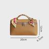 2023 New Women's Cowhide Box Bag: Stylish Hand-Held Cosmetic Shoulder Messenger Bag