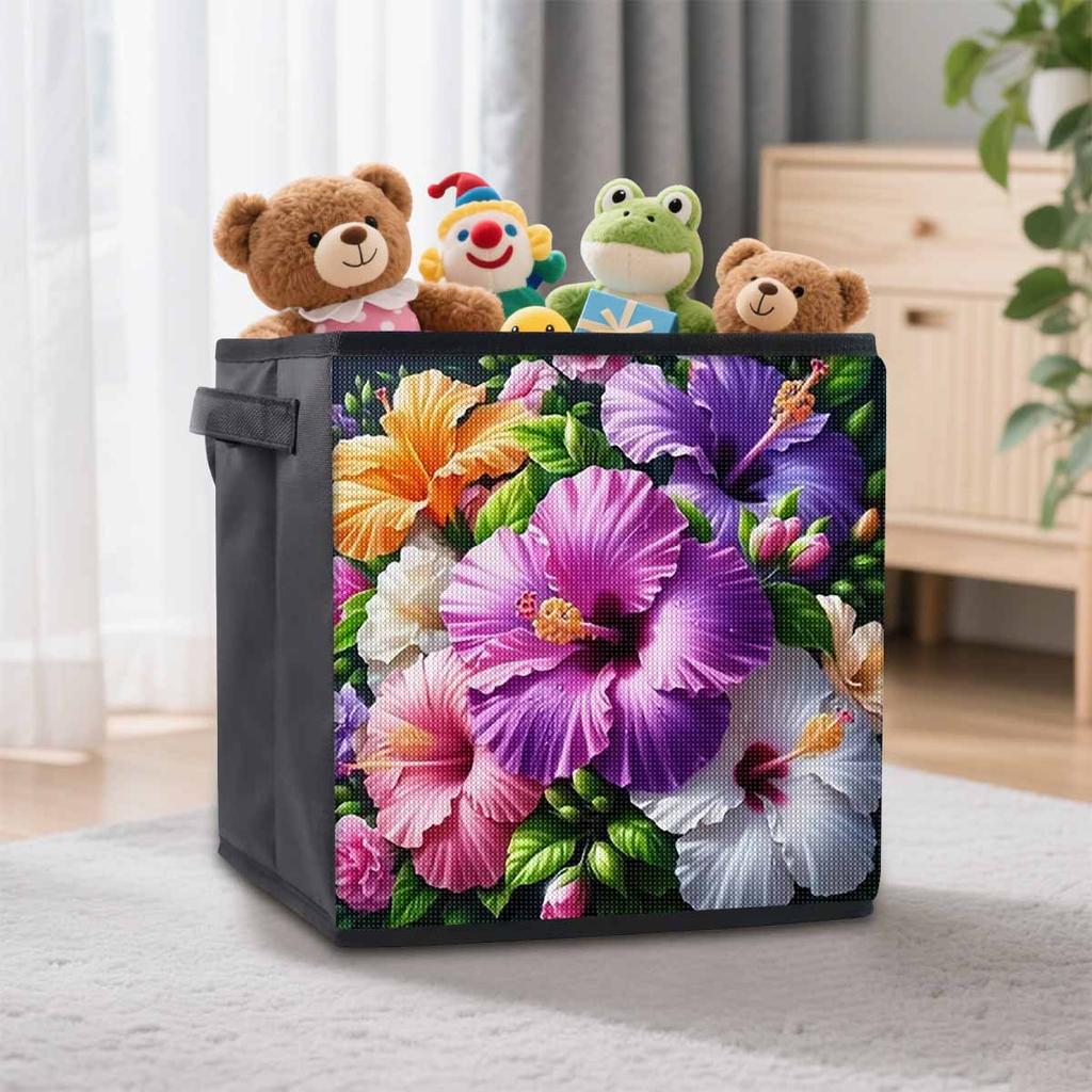 Bright Flowers 5D Diamond Painting Storage Basket Full Round Drill Mosaic Diamond Embroidery Cross Stitch Kits Home Decor Home Decor