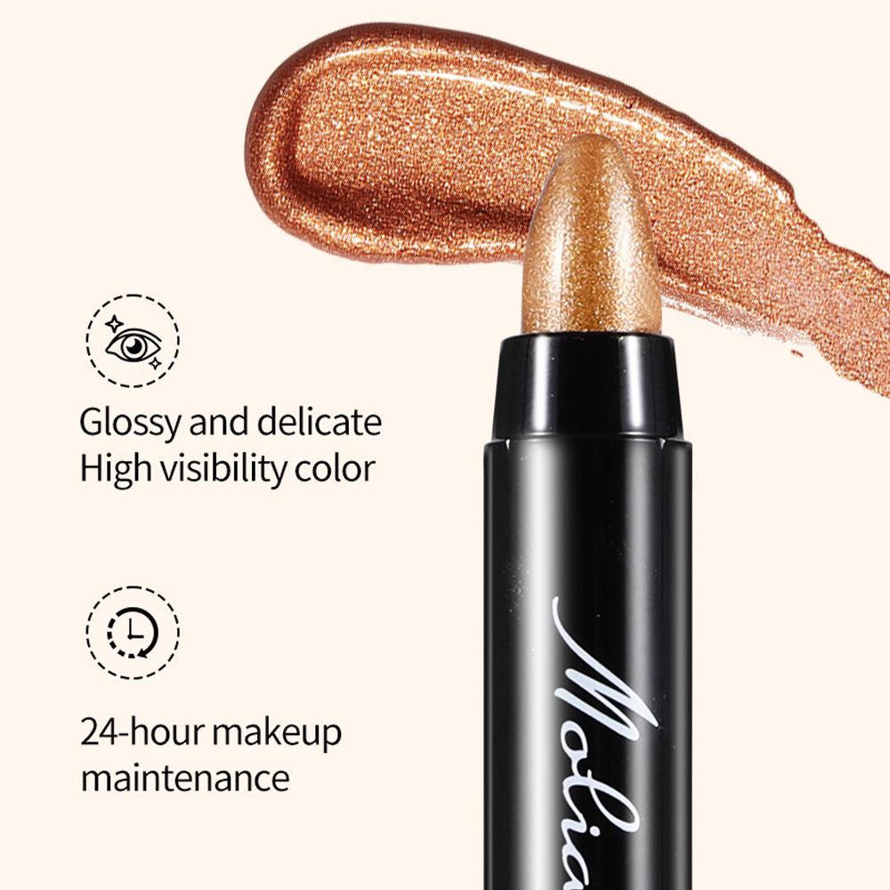 MLJ Dual-Ended Shimmer Eyeshadow Stick: Long-lasting, Waterproof, Brightening Highlight & Under-eye Pencil
