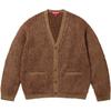 2-Tone Mohair Cardigan Light Brown