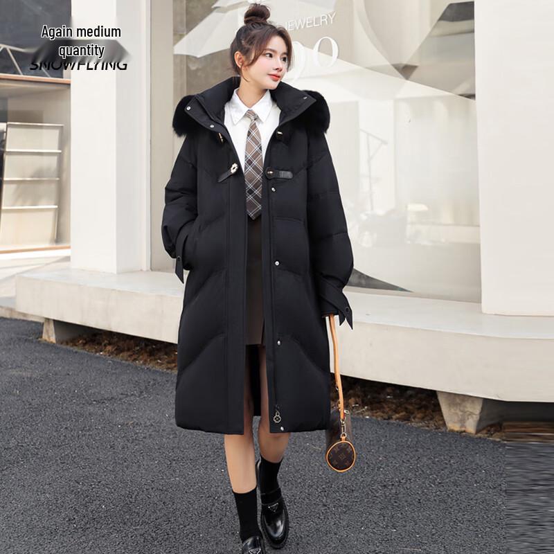 

Xue Zhong Fei Women s Long Hooded Down Jacket with Detachable Fox Fur Collar 2XL