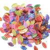 AB Colors Leaf Sequins 8*4mm PVC Sewing DIY Hologram Colors Leaves Glitter FlakesWith 2 Holes