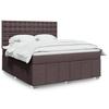 Box Spring Bed with Mattress Dark Brown 180 x 200 cm Fabric
