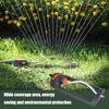 Aluminum Tube Swing Sprinkler 19 Hole Nozzles Irrigation Water Sprayer with 1/2in Connector for Lawn Garden Yard Watering Tool