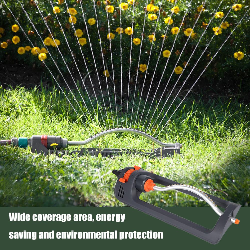 

Garden Swing Sprinkler Yard Large Area Irrigation Oscillating Adjustable Lawn Park Watering System Accessories with 19 Nozzles зелений