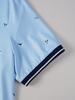 Shanggu Men's American Style Color Block Lapel Short Sleeve Printed Polo Shirt