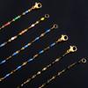 2.5mm Stainless Steel Gold Color Lip Beaded Link Chain Necklace Fashion Jewelry Can Be Length 14-30inch