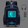 Cristiano Ronaldo Licensed Backpack With USB Charging Port Glow-in-the-Dark Design Lightweight School Outdoor Bag Teens