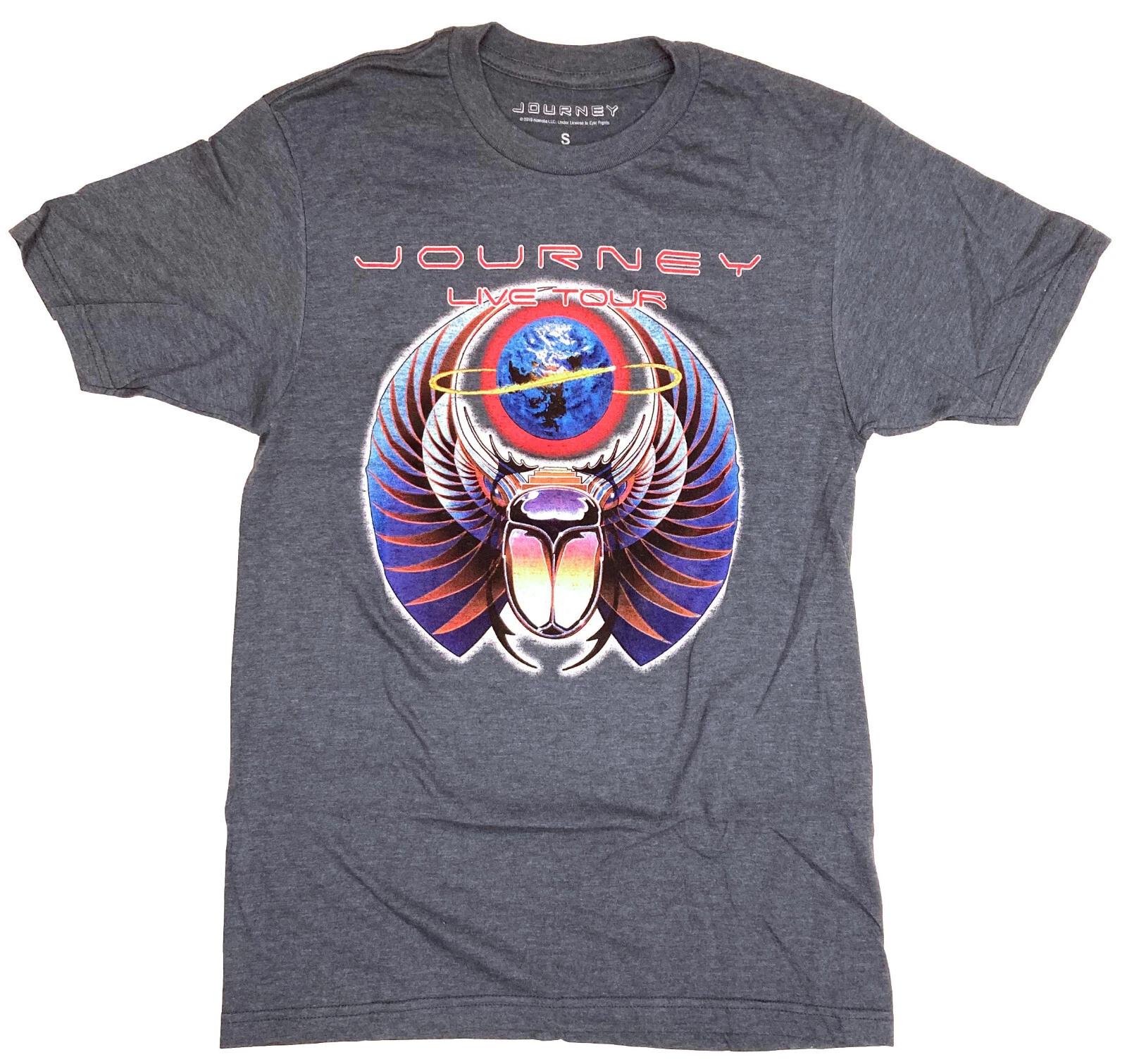 2019 Journey Live Tour Men s Navy Heather T-Shirt New Officially Licensed M