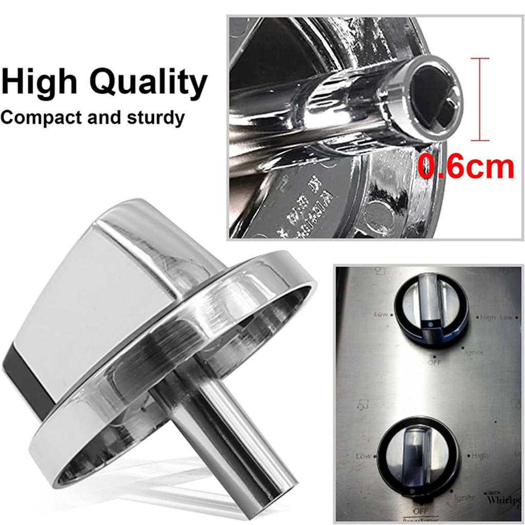5 Pieces Universal Switch Knobs Oven Stove Knob Assembly Easy To Install Durable Metal Material for W10284885 Model
