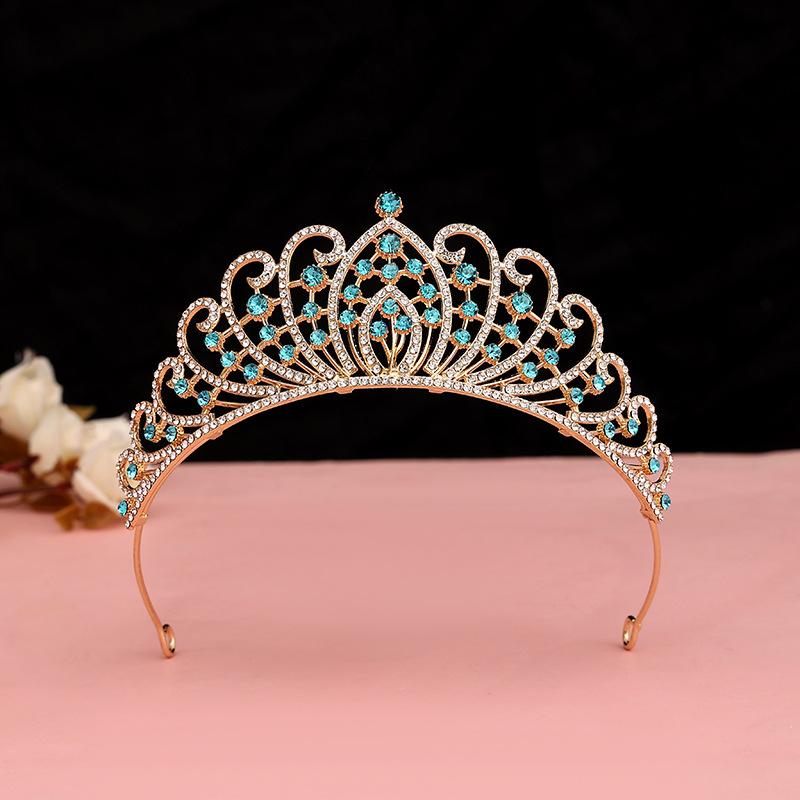 

Bridal Hair Accessories Luxurious Crystal Korean Crown Baroque Retro Black Hair Accessories Bestie Birthday Gift