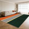 Modern Geometric Large Carpet for Living Room Orange Home Decoration Sofa Coffee Tables Mat Bedroom Washable Non-slip Plush Rug