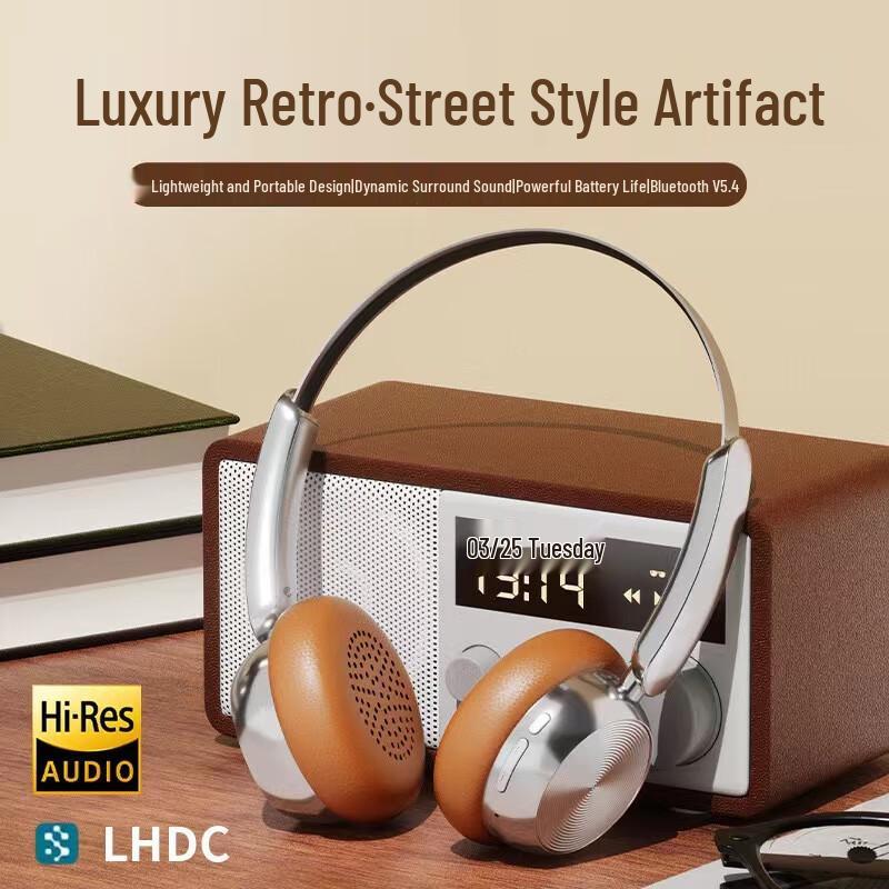 Bluetooth Retro Headband Headphones M20: Wireless, Noise-Cancelling, Universal Sports Headset for Students.