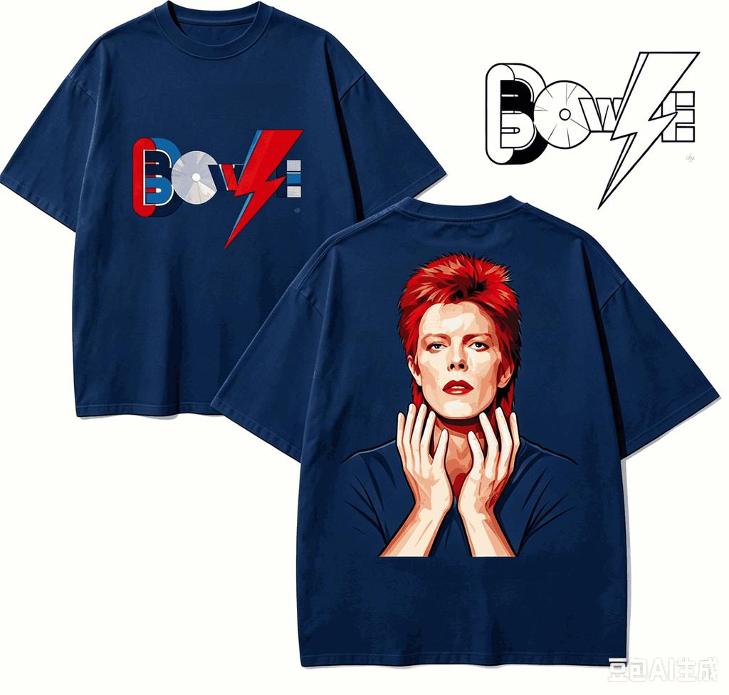 David Bowie Maglietta Regalo per Fan Unisex Unisex Harajuku Oversize Unisex Manica Corta Streetwear Alta Qualità Comoda Classica