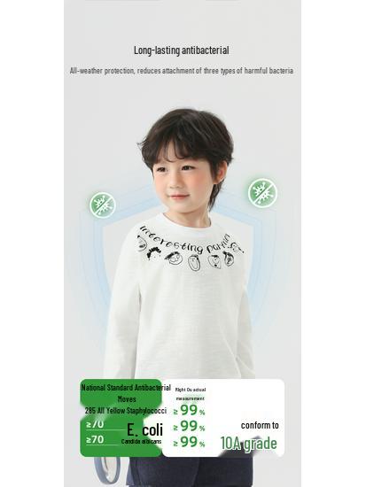 European Boys' Pure Cotton Long-Sleeve T-shirt, 2026 Spring, Children's Base Layer, Baby Spring/Autumn Style Undershirt.