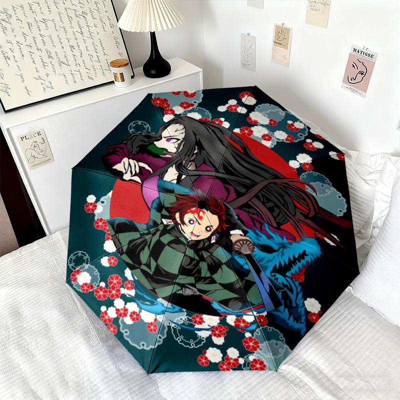 Japanese-style Cartoon Demon Slayer Kamado Tanjiro & Kamado Nezuko Umbrella Including Home Travel and Outdoor Activities Multi Functional Umbrella 33