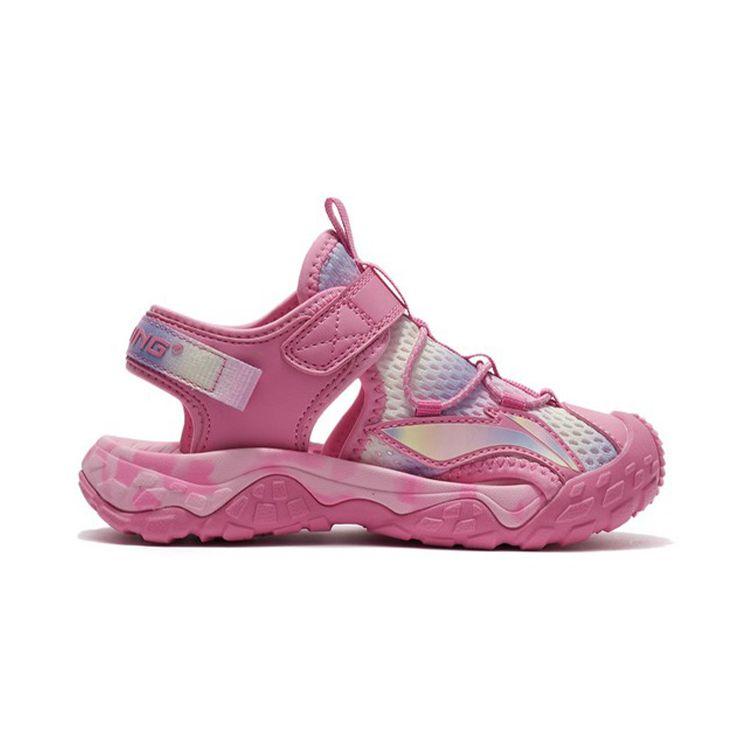 Li Ning Kids Sports Lifestyle Series Trendy Kids Sandals Kids sandals Pink YKKS016-12
