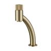 Gebürstetes Gold Messing Badezimmerarmatur Grau Kreativ Mode Waschbeckenarmatur Einzel Loch Warm und Kalt Gesicht Waschen Becken Toilettenarmatur