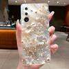 Handyhülle für Samsung Galaxy M36 F36 5G Weiches Transparentes Silikon Flexibles TPU Klare Hülle Luxus Mode Schmetterling Blume Hülle