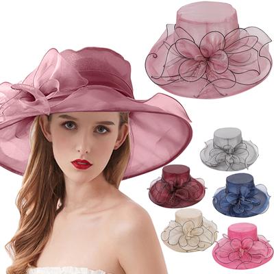Women's Fashion Organza Church  Fascinator Bridal Tea Party Wedding Hat