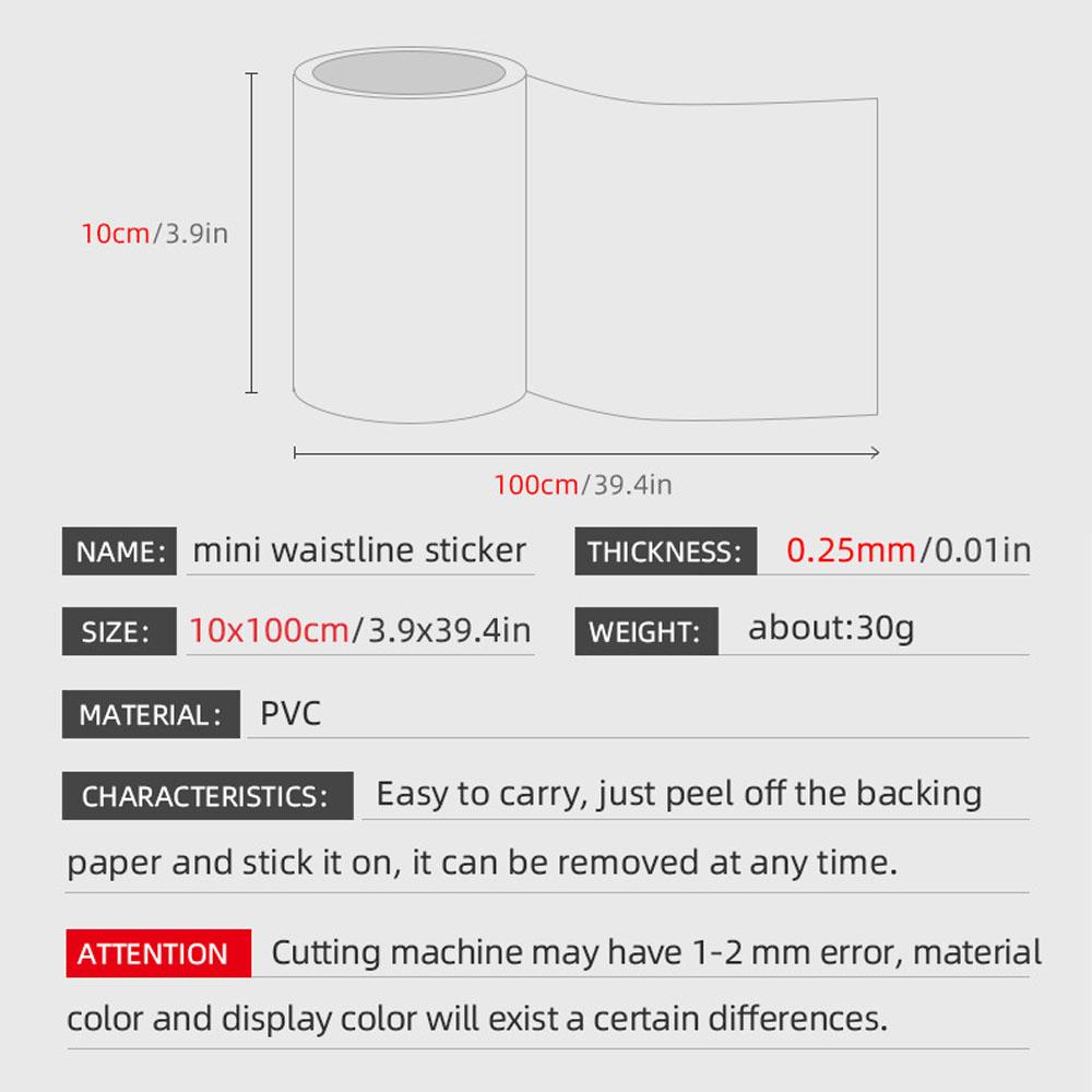 10cmx100cm Self Adhesive Waterproof Oil Proof Peel Stick Waist Line Strip Kitchen Backsplash Art Decorative StripHome Wall Decor