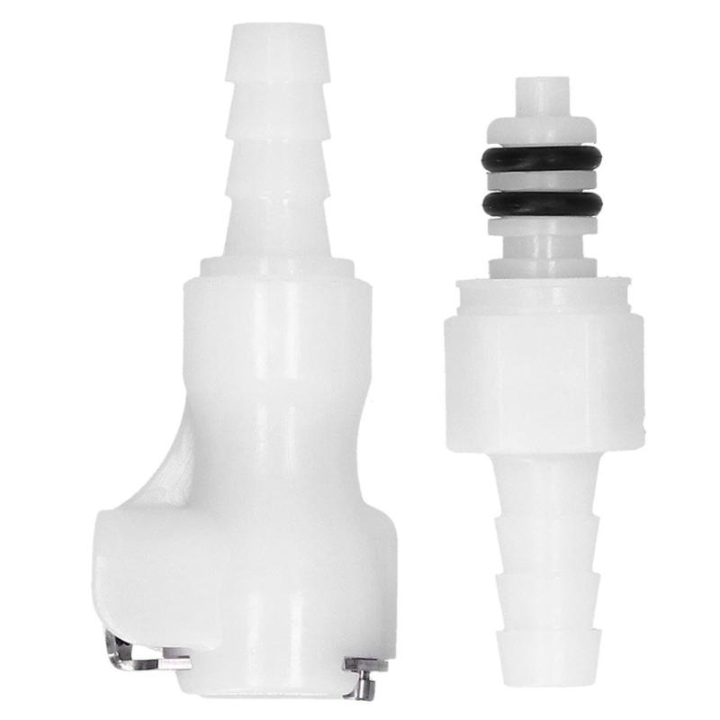 Draft Beverage Line Quick Disconnect Fitting Set, Two-Piece Hose Barb Form with Locking Body, Seal Rings and Metal Lock Pieces for Beer Line Use