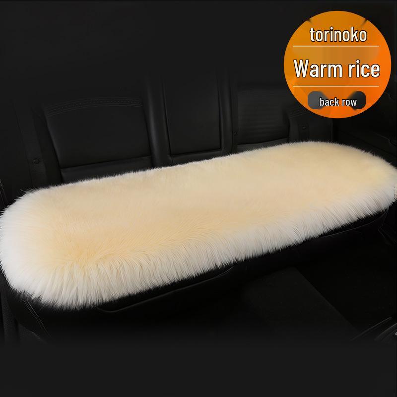 Plush Winter Car Seat Cushion - Furry Single Piece for Rear Seat Comfort