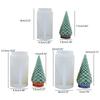 3D Christmas Tree Candle Mold Silicone Mould for Candle Making Handmade Soap Fondant Cake Epoxy Resin Mold DIY Craft