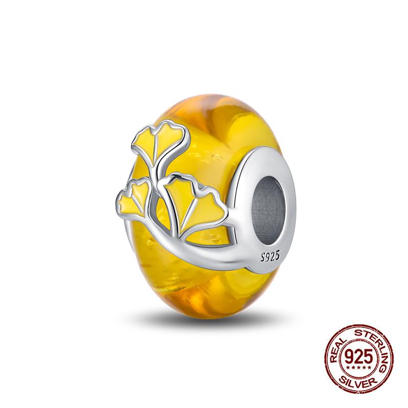 Autumn New Copper Brown Maple Leaf Pumpkin Bee Charms Bead Fit 3Mmoriginal Bracelets Diy Jewelry Warm Gift