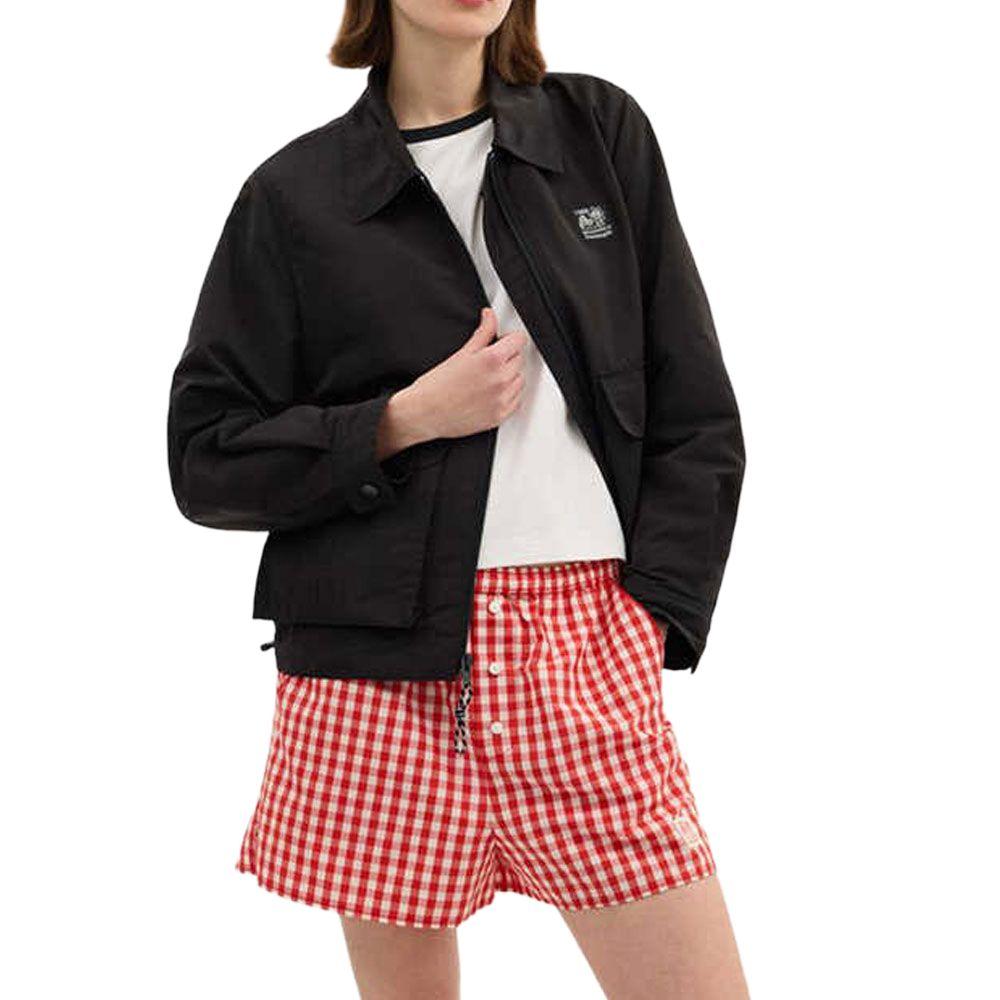 Coach SS25 Solid Color Short Work Long Sleeve Jacket Unisex Jacket Black CAF90-BLK