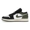 Air Jordan 1 Low GS Black Toe Medium Olive Kids Sneakers Green White 553560-092