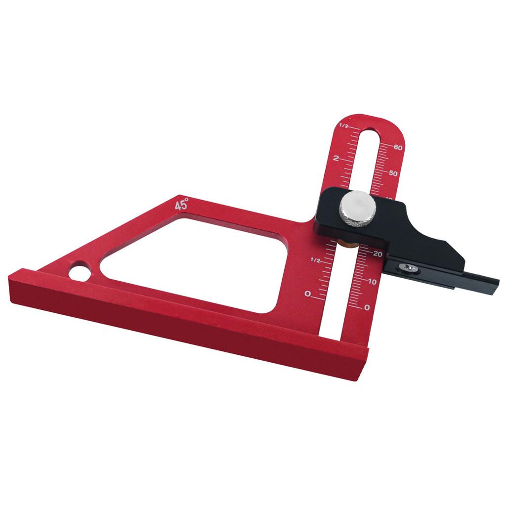 Table Saw Height Gauge Aluminum Alloy 0 To 60mm 45° Multifunctional Woodworking Tool Setting Gauge D