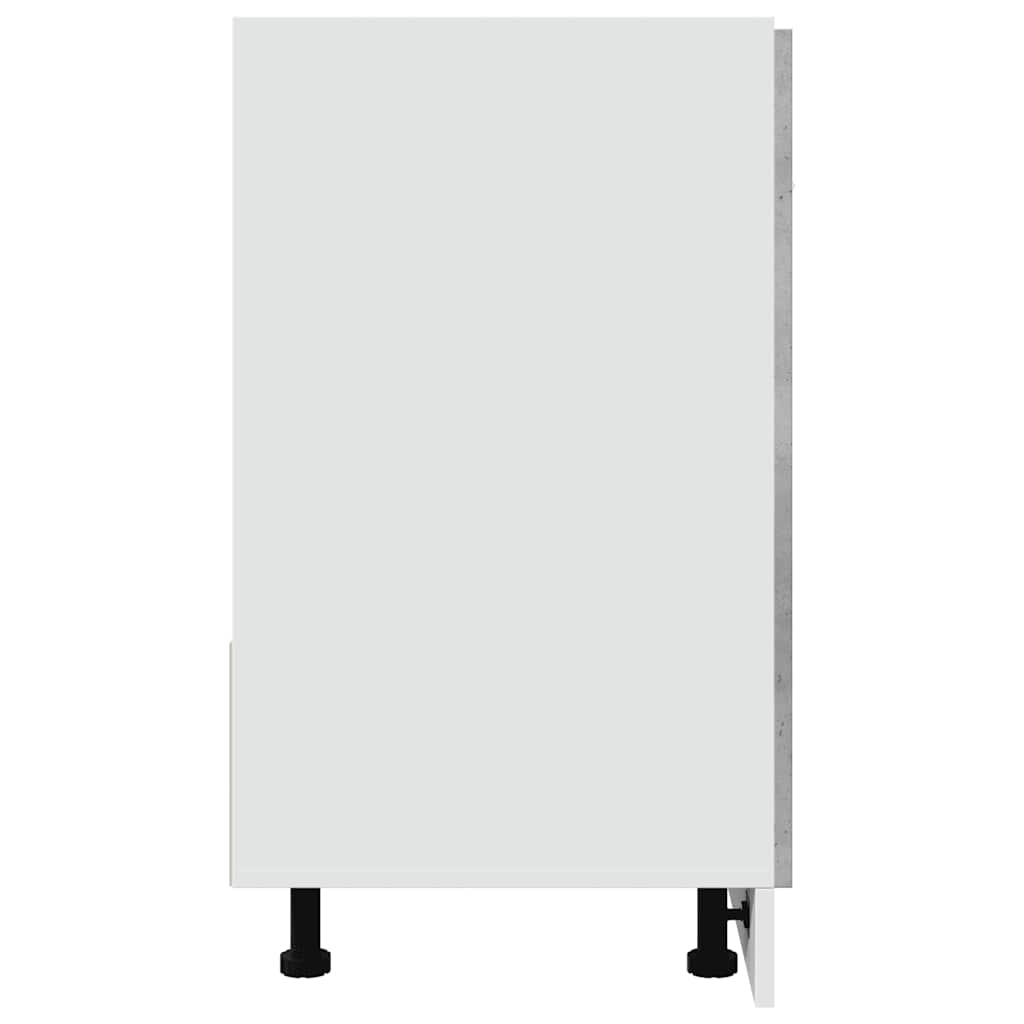 Lyon kitchen sink base cabinet in concrete gray 80x46x81.5 cm wood composite