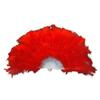 Vintage Feather Folding Fan Dance Stage Performance Hand Held Fan Portable Decoration Fan Wedding Costume Party Accessories