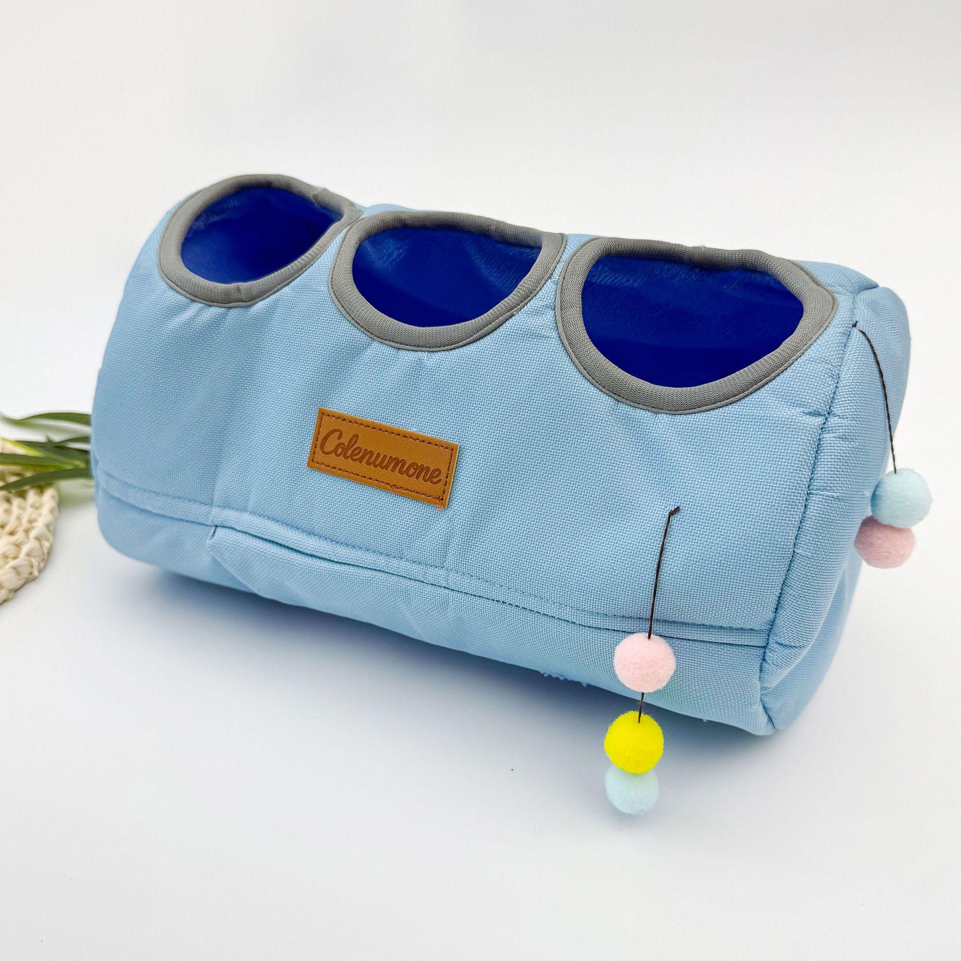 

Cozy Cotton Burrow: Multi-Hole Nest for Hamsters, Hedgehogs, and Small Pets синий
