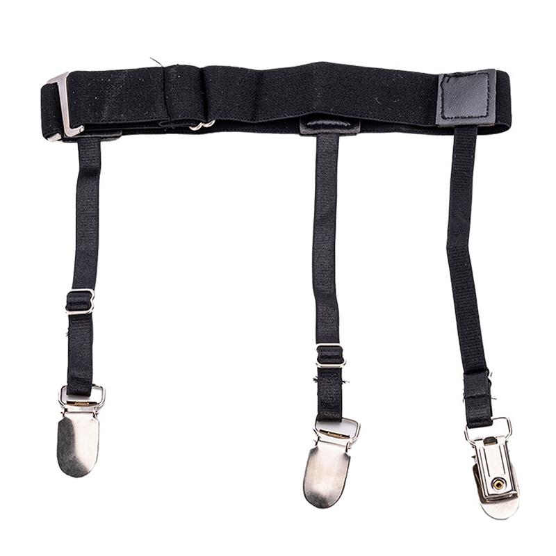 Men Fashion Elastic UniformShirt Braces Shirt Stay Belt With Non-slip Locking Clips Gentleman Leg Thigh Suspender Garters Strap