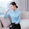Korean Style Women's Long Sleeve White Blouse - Casual, Plus Size, Anti-Exposure Shirt
