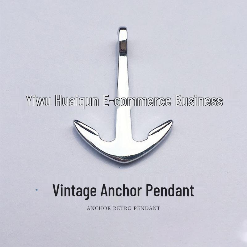 

Vintage Handmade Anchor Charm Jewelry: DIY Bracelets, Necklaces, Earrings, Pendants, Alloy Accessories White K