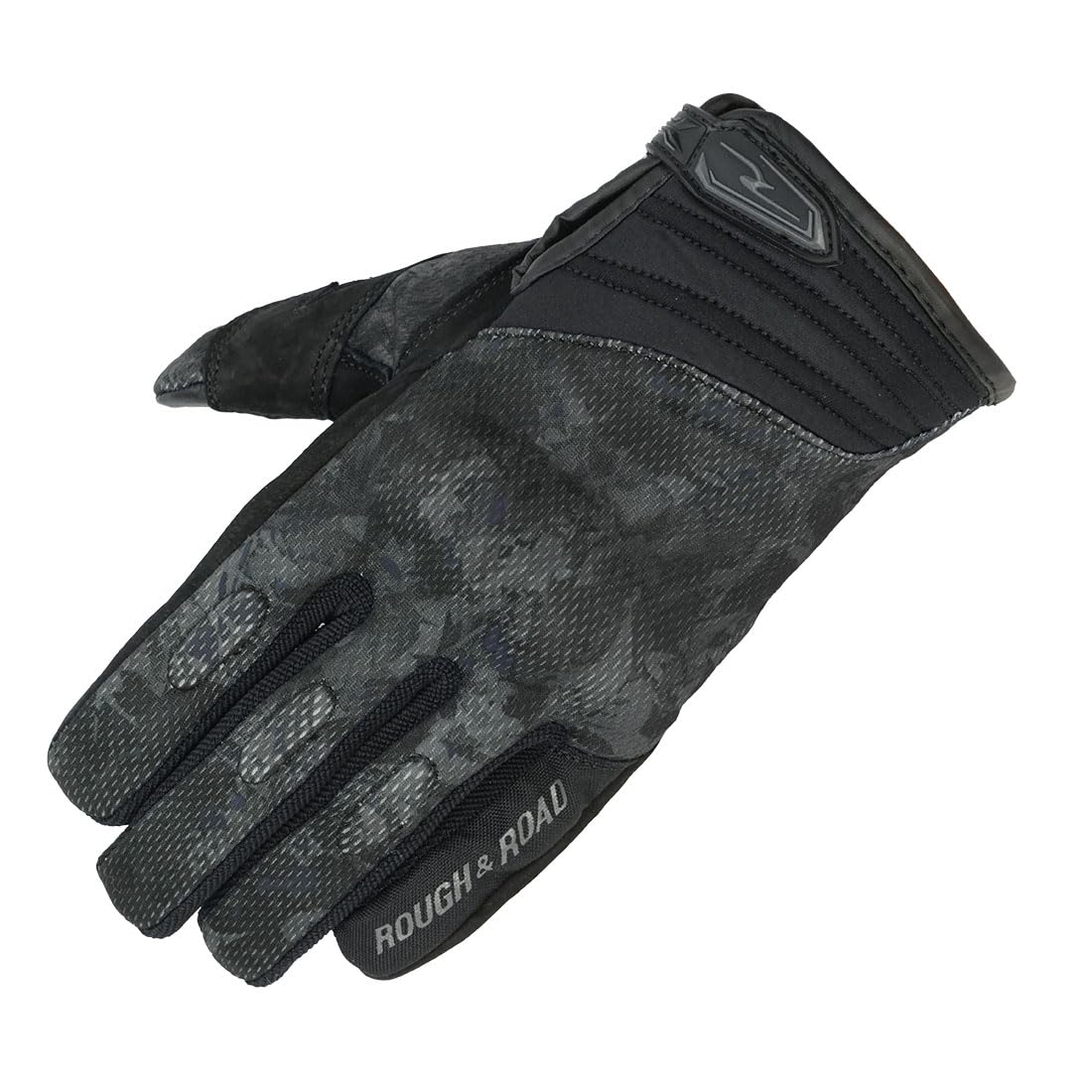 

Motorcycle Comfort Knuckle Midnight ROUGH&ROAD Gloves, Camo, Large, RR8026MN-CM3