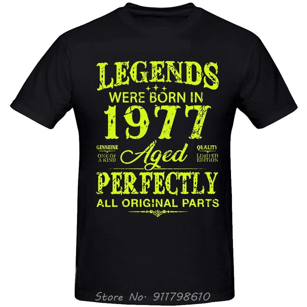 Vintage 1977 Funny Oversized T-shirt Boyfriend Men's Clothing Husband Fashion Cotton Tshirt Streetwear Summer Fitness T Shirt
