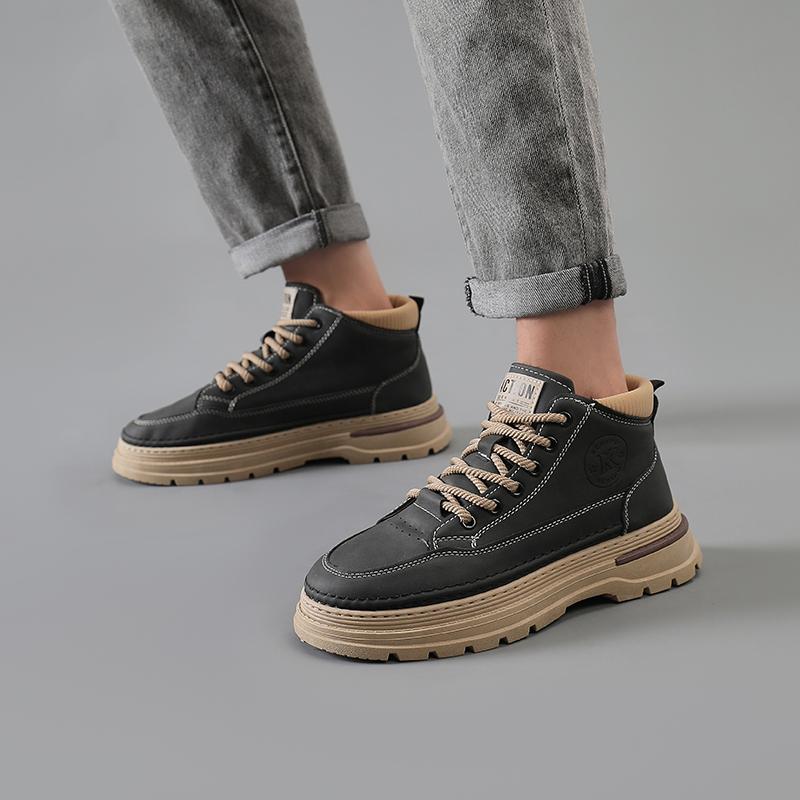 Мужские Черные Ботинки Треккинговые Ботинки Повседневная Спортивная Обувь Для Активного Отдыха Хаки Высокие Ходовые Ботинки Большого Размера EU 39 2430₽