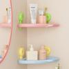Dopamine Color Suction Cup Triangle Shelf Punch Free Corner Storage Shelf  Cosmetics