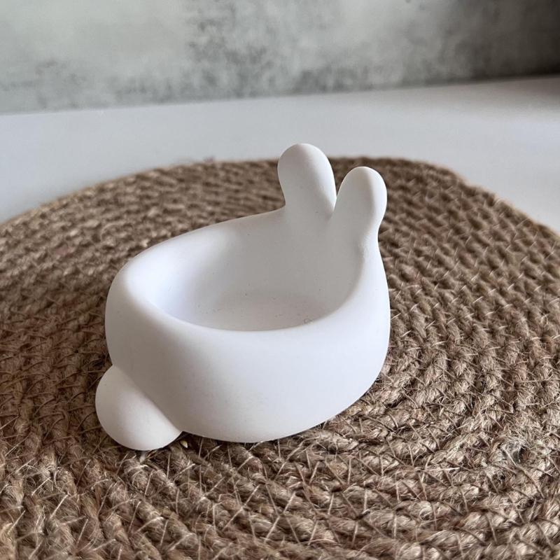 Easters Bunnies Eggs Cup Concrete Silicone Mold Handmade Candle Holder Cup Cement Concrete Mould Easters Decors Making