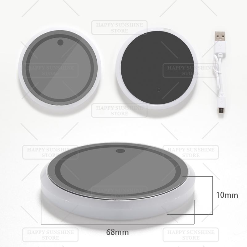 For Volvo S937 Colorful LED For Volvo S60 S90 V70 V60 R Design Logo Car Water Cup Mat Drink Holder Coaster Light Decorative Accessories